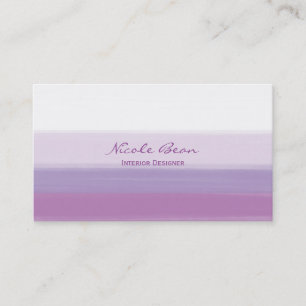 Cartões de Visita Modernos Aquarela Roxo Lavanda