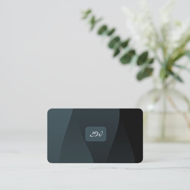 Cartões de visita modernos e elegantes com código  (Em pé/Frente)