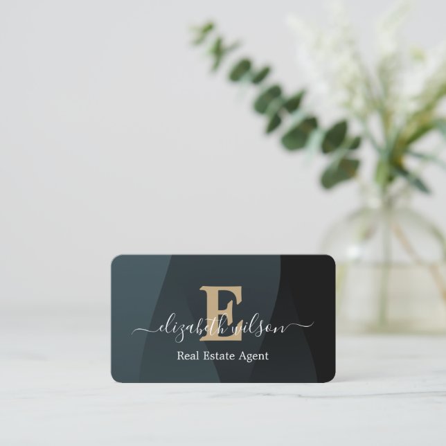 Cartões de visita modernos e elegantes com código  (Em pé/Frente)