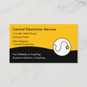 Cartões de Visita Modernos e Únicos para Eletricis