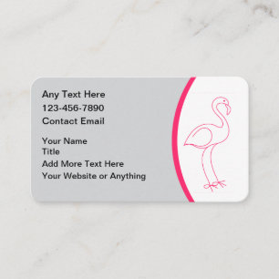 Cartões de Visita Modernos Tema Tropical Flamingo