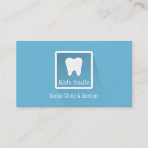 Cartões de Visita Odontológicos Ícone de Dente Mod
