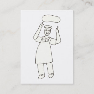 Cartões de Visita para Colorir Chef de Pizza