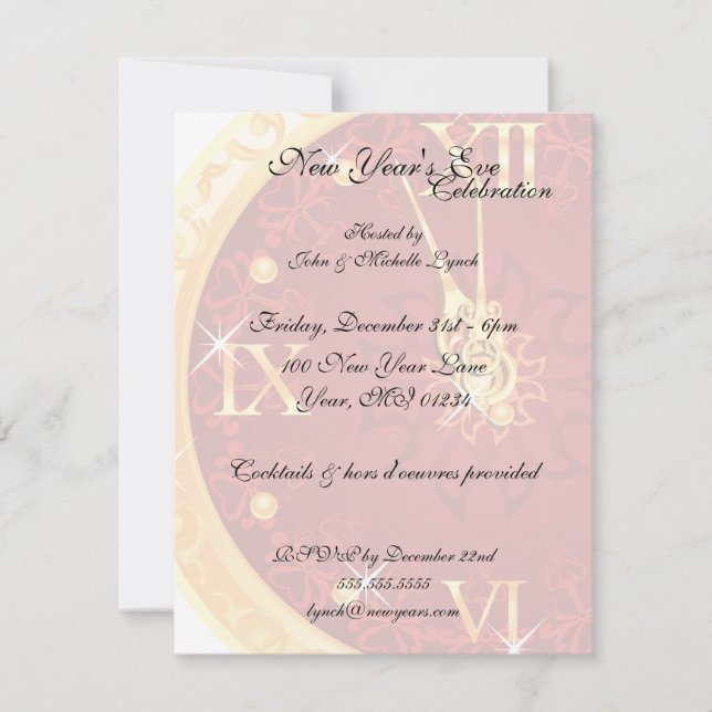 Cartões de visita para contagem regressiva de reló (Frente)