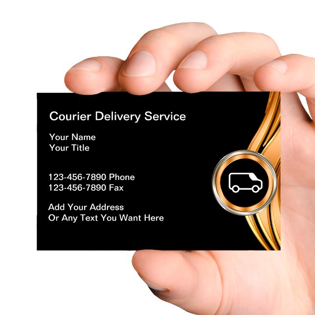 Cartões de visita para entrega de courier sofistic (Criador carregado)
