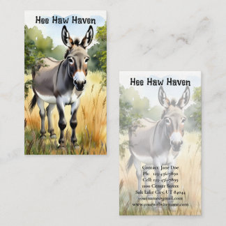 Cartões de Visita para Habitat de Burro de Água Co