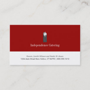 Cartões de Visita para Serviços de Catering