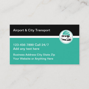 Cartões de Visita para Transporte de Táxi Aeroport