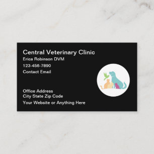 Cartões de Visita Pastel para Veterinário