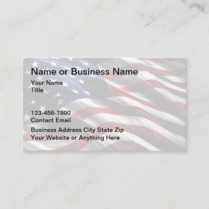 Cartões de Visita Patrióticos com Bandeira America