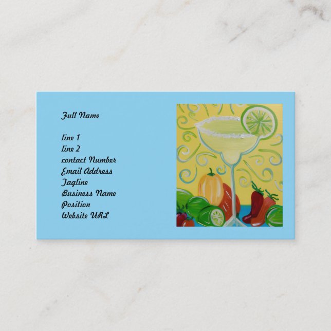 Cartões de visita personalizados de Margarita (Frente)