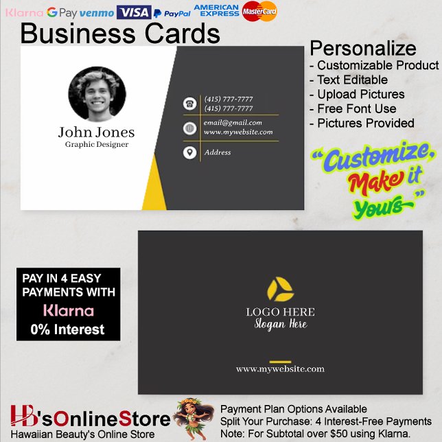 Cartões de Visita Personalizados e Customizados 20 (Customized & Personalized Business Cards 20.)