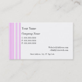 Cartões de Visita Personalizados Listras Rosa e Br