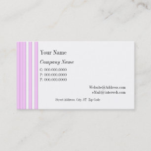 Cartões de Visita Personalizados Listras Rosa e Br