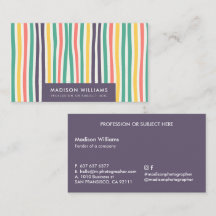 Cartões de Visita Personalizados Minimalistas Eleg