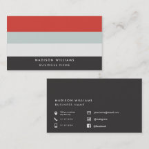 Cartões de Visita Personalizados Minimalistas Eleg