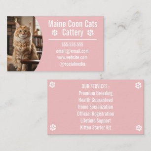 Cartões de Visita Personalizados para Cattery de M