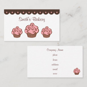 Cartões de Visita Personalizados para Cupcake