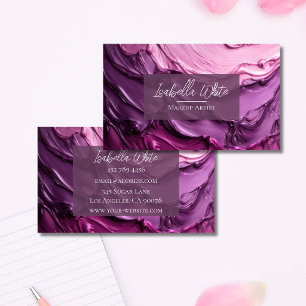 Cartões de Visita Personalizados Rosa Moderno Aqua