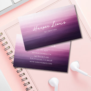 Cartões de Visita Personalizados Rosa Moderno Aqua