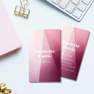 Cartões de Visita Personalizados Rosa Moderno Aqua
