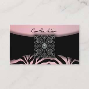 Cartões de Visita Pink Zebra