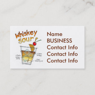 CARTÕES DE VISITA - RECEITA DE WHISKEY SOUR COCKTA