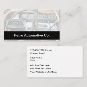 Cartões de Visita Retro Automotivos Design