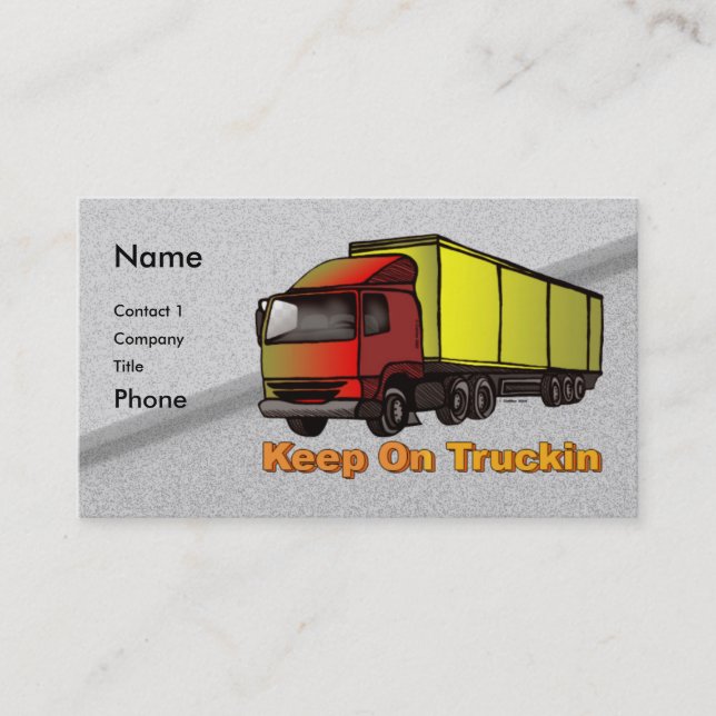 Cartões de visita Retro Trucker 2 (Frente)