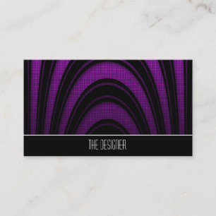 Cartões de Visita Roxo Preto Abstrato Arco