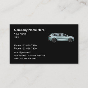 Cartões de Visita Simples Cool Auto Broker