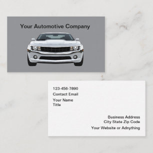 Cartões de visita simples de serviços automotivos