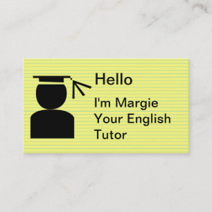 Cartões de Visita Simples de Tutoria