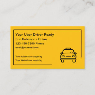 Cartões de Visita Simples para Motoristas de Uber
