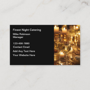 Cartões de Visita Tema de Catering Elegante