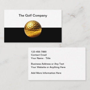 Cartões de Visita Tema de Golfe Classy