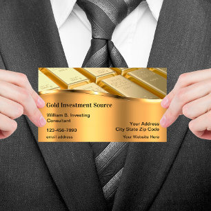 Cartões de Visita Tema Investimento em Ouro Classy
