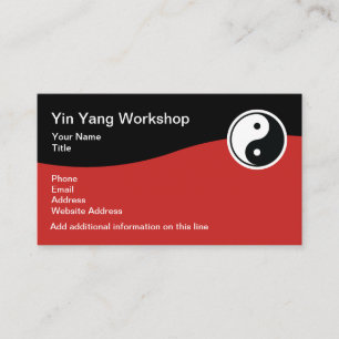 Cartões de Visita Tema Yin Yang