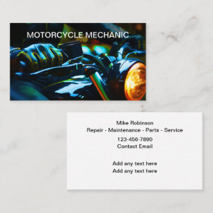 Cartões de Visita Únicos para Mecânico de Motocicl