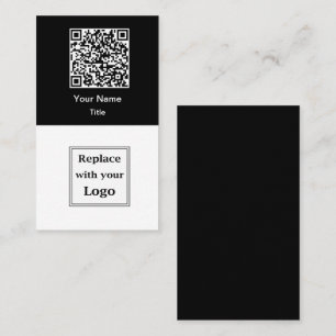 Cartões de Visita Verticais com Código QR e Logoti