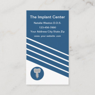 Cartões de Visita Verticais Modernos de Implantes