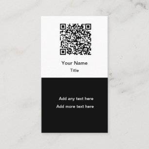 Cartões de Visita Verticais Simples com Código QR 