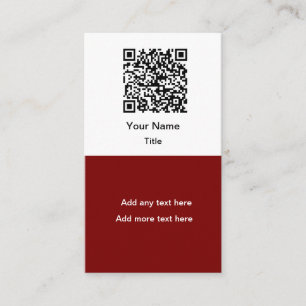 Cartões de Visita Verticais Simples com Código QR 