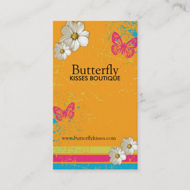 Cartões de visitas à moda do Grunge (Frente)