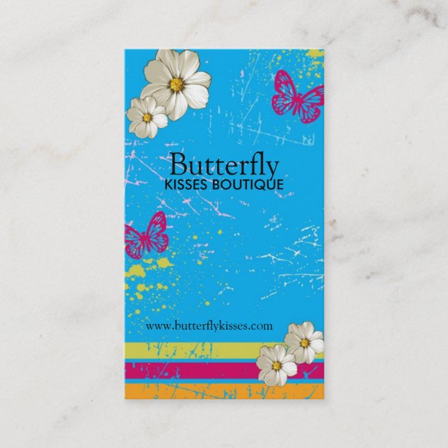 Cartões de visitas à moda do Grunge (Frente)