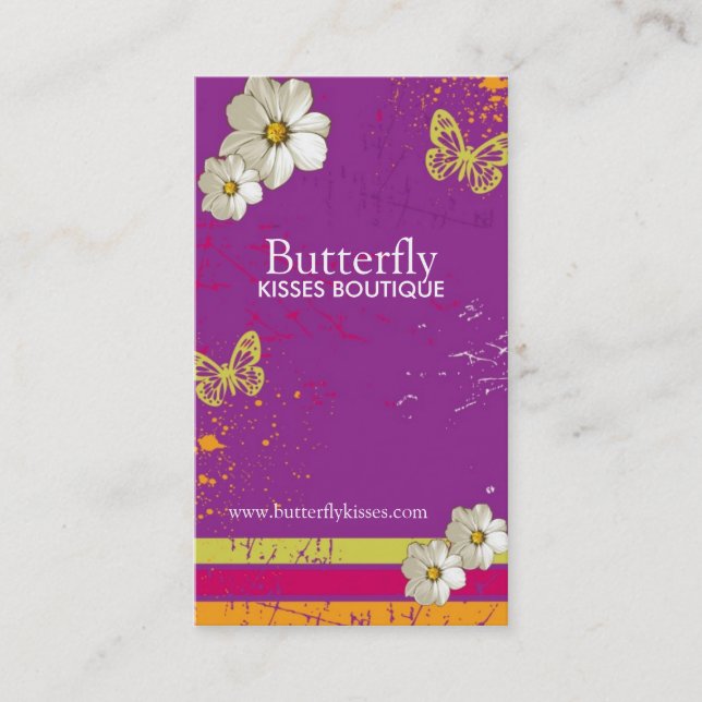 Cartões de visitas à moda do Grunge (Frente)