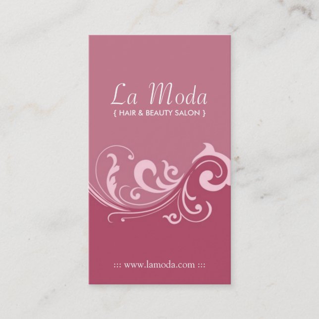 Cartões de visitas à moda do salão de beleza (Frente)