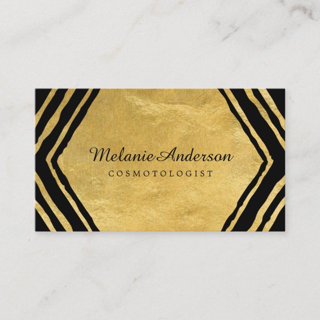 Cartões de visitas abstratos do maquilhador do (Frente)