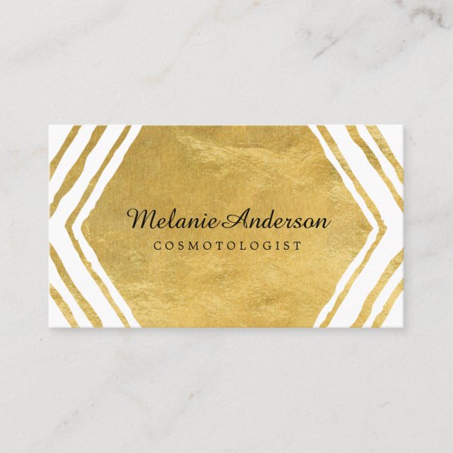 Cartões de visitas abstratos do maquilhador do (Frente)