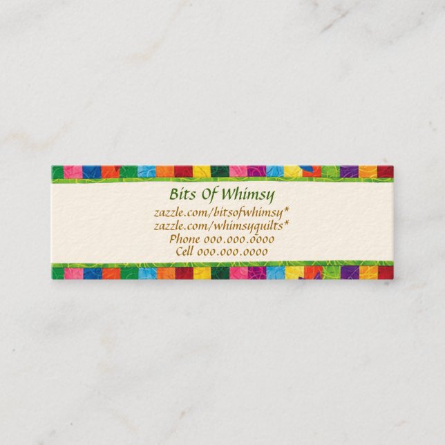 Cartões de visitas acolchoados! (Frente)